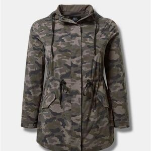 Torrid Happy Camper Ripstop Utility Anorak Jacket 2X